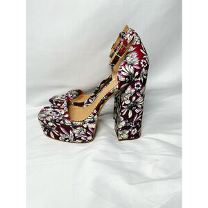 Express Floral Chunky Platform Heel